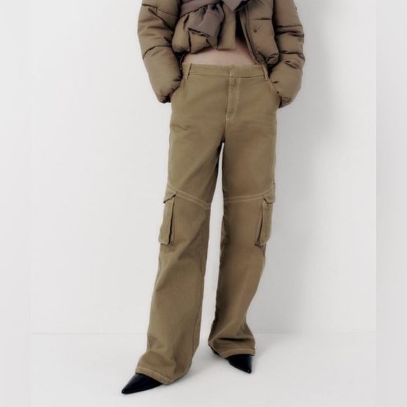 Zara Pants & Jumpsuits Zara Full Length Cargo Pants Light Khaki Nwt Poshmark